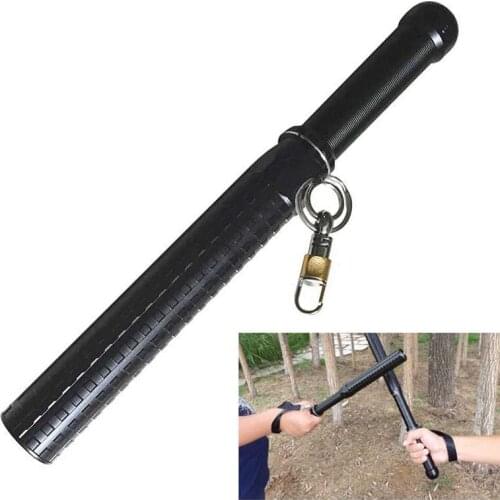 Powerful 800LM LED Keychain Flashlight Zoomable 18650 Tactical Lantern Q5 Self Defense Telescopic Stick Baton Torch For Camping