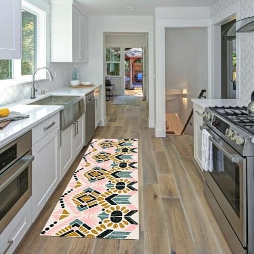 Anti-Slip Doormat Floor Mat Bohemian Kitchen Mats Carpet Geometric Modern Door Mat For Living Room Wrinkle-Resistant Bath Mat