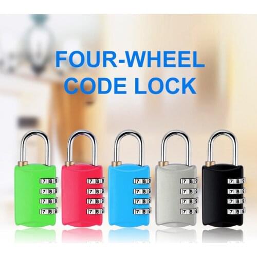 New Luggage Travel Lock 4 Dial Digit Password Lock Suitcase Luggage Code Password Lock Security Padlock Lock of Gym/Bag TSLM2