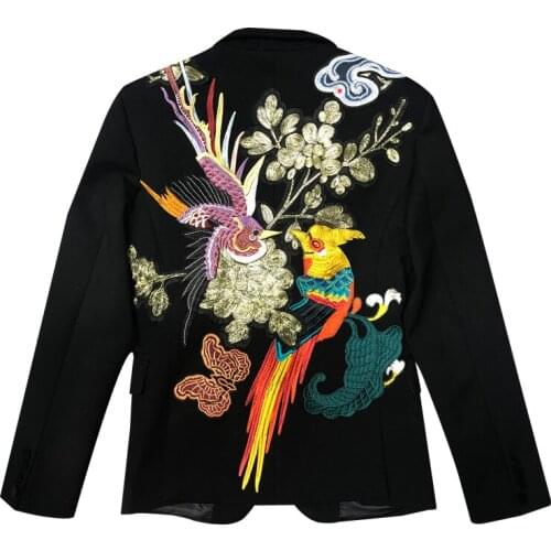 Single Western Blazers Embroidered Suit Designer Man Mans Suit Self-cultivation Trend Embroidery Blazers Masculino High Quality