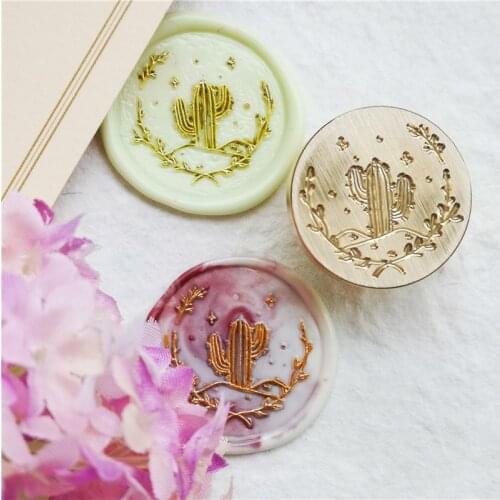 Cactus Wax Seal Stamp, Plant Sealing Wax Seal/ Cactus gift Wax Stamp Seal , invitation seal,stamp decoration ,envelops stamp