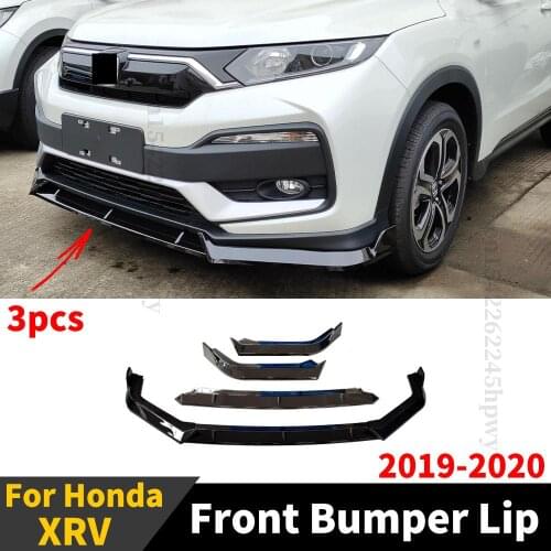 Front Bumper Lip Chin Styling Carbon Fiber Look Body Kit Diffuser Spoiler Deflector Accessories For Honda XRV 2019 2020