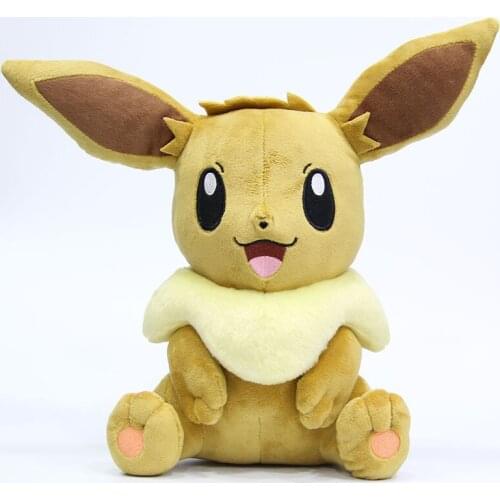 New 30cm plush sitting Eevees lifelike cute hot toy stuffed soft yellow Pillow good quality christmas birthday gift for kid