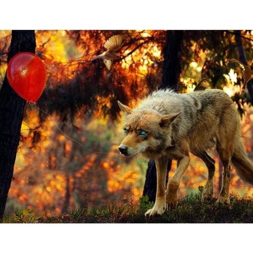 Full Square Diamond Embroidery Wolf Pattern DIY Diamond Painting Cross Stitch Animal Series 5D Rhinestones Painting mosaic arts