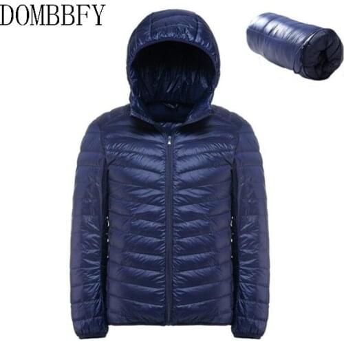 Fashion Autumn Winter Men Down Jacket Ultra Light Down Jacket Men Windbreaker Feather Jacket Male Lightweight Portable Warm Coat