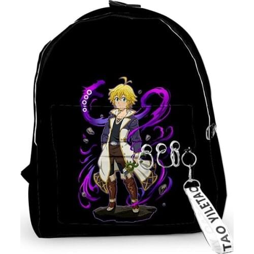 Anime The Seven Deadly Sins Meliodas 3D Backpack Women Men Outdoor Travel Bags Laptop Backpack Children School Bags