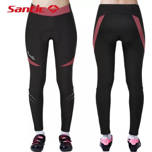 Santic Womens Cycling Pants Keep Warm Winter Cycle Riding Pro fit 4D Padd Reflective Pants Sports Trousers Asian Size K20LD176P