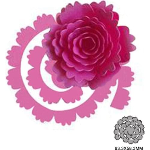 Spiral Flower Metal Cutting Dies for DIY Scrapbooking Album Paper Cards Decorative Crafts Embossing Die Cuts Christmas 2021new