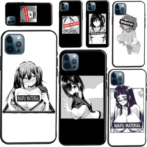 Sugoi Senpai Anime waifu Sexy Soft Case For iPhone XR X XS Max SE 2020 12 Mini 11 Pro Max 7 8 Plus Phone Cover Coque