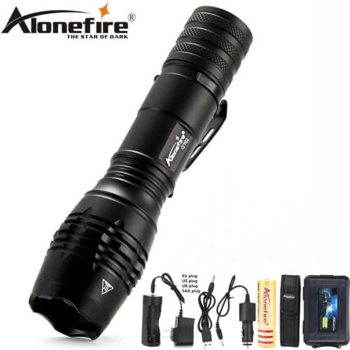 AloneFire G702 Zoom led Tactical flashlight CREE xml T6 5000 Lumens flash light torch Lantern