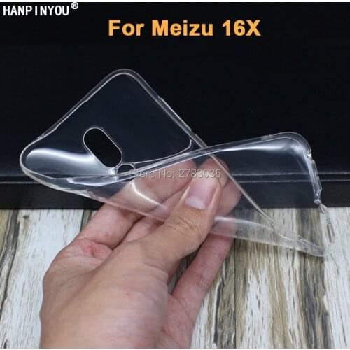 For Meizu 16X 6.0 Inch Slim Crystal Clear Transparent Soft TPU Back Case Protection Skin Camera Protect Cover