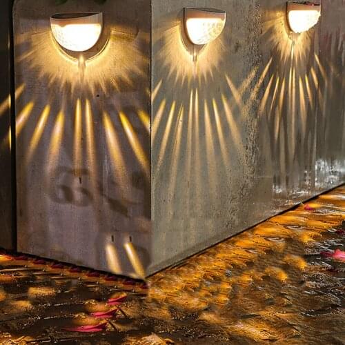 Solar Fence Light Outdoor Roof Up-Stair Wall Mounted Light Yard Deck Lamp Landscape Solar LED Bulbs Emergency Street Light