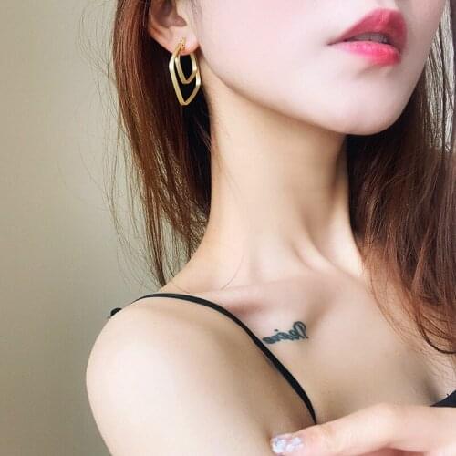 Женские золотые серьги Vogallery China At AliExpress