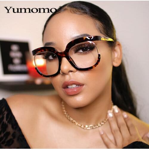 Overszied Square Presbyopia Reading Glasses Women Blue Light Blocking Eyeglasses Fashion Half Frame Prescription Glasses Frames
