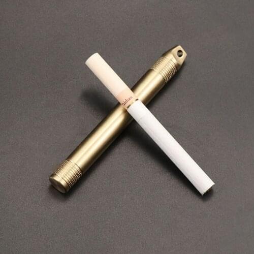 1 PC Sticks Copper Cigarette Case Toothpick tube portable Smoking Accessories Gold Outdoor waterproof Men Gadget Gifts