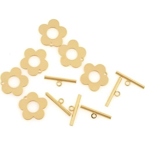 10PCS Flower Connector, Hoop Ddiscovery, Bracelet Charm, DIY Minimalist Jewelry Accessories