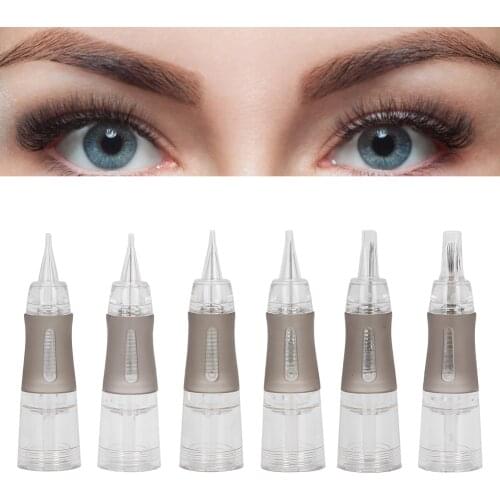 10Pcs Multi-size Disposable Tattoos Needles Sterile Microblading Eyebrow Lip Tattoos Semi-Permanent Makeup Needles Supplies