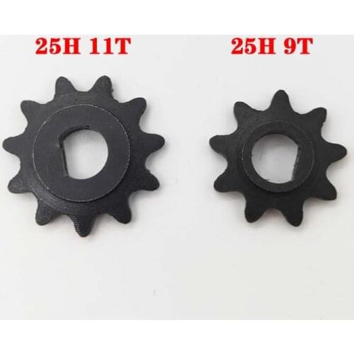 25H 9T/11T Electric Scooter Sprocket Gear D Type Mounting Hole Diameter 8mm Pinion for 25H Chain Drive Razor E-bike motor MY1016
