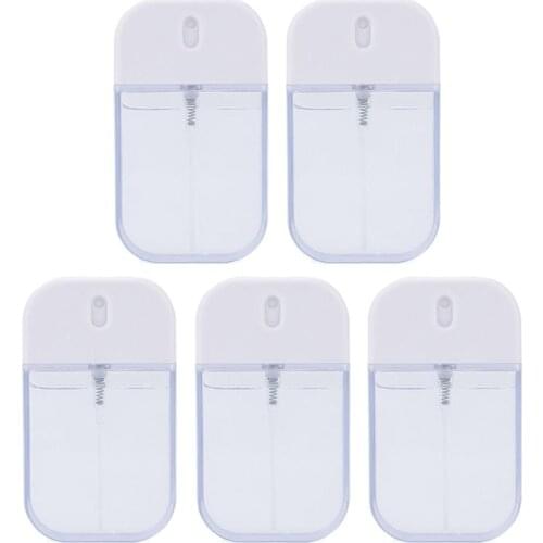 5Pcs 35ml Reusable Portable Refillable Moisturizing Spray Bottle Travel Cardcase-like Pocket-size Plastic Empty Bottles