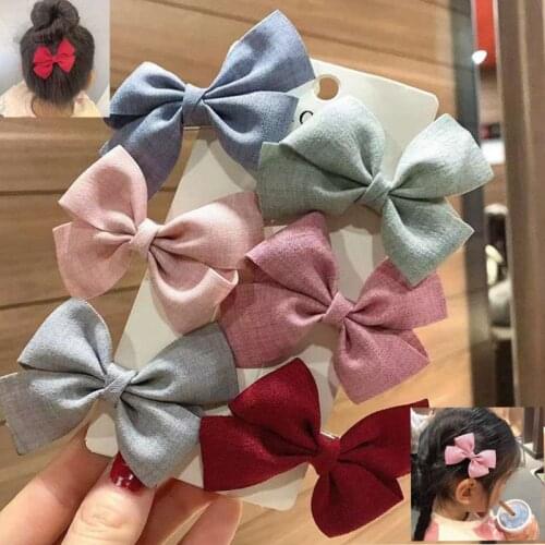 5Pcs/Set Kids Baby Hair Clip Colorful Bows Children Baby Girl Hair Clips Hairpin Haarspeldjes Barrettes Baby Hair Accessories