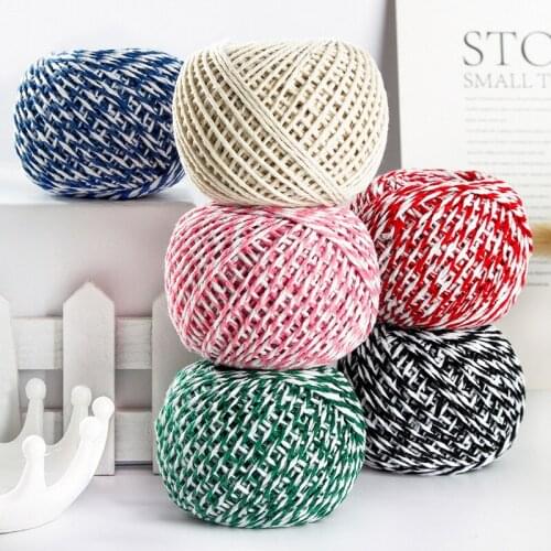 65meters/roll Cotton cord string DIY Handmade Halloween Christmas Gift Packing Craft Home Decor Supplies Clothes tag rope