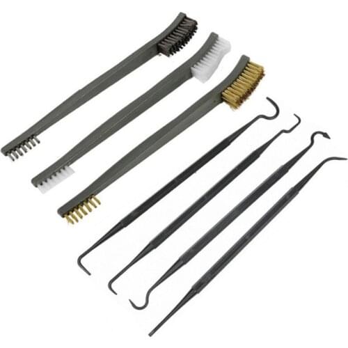 7Pcs/Set Gun Rifle Pistol Cleaning Picks Brushes Deep Cleaning Duster Brush for Window Door Track Groove Corner Keyboard Slot