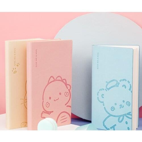 A6 Cartoon Notepad Mini PU Leather Notebook Notepad Diary Plan Notebook Pocket Notepad for Children Ladies School Office Diary
