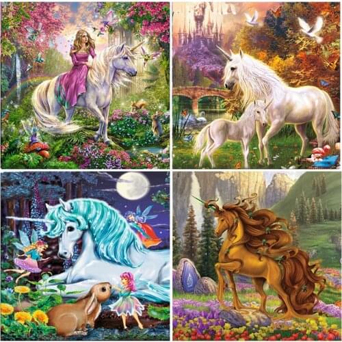 Full Square Drill princess Unicorn Animal 5D Diamond Painting Art Pictures Home Decor Embroidery Rhinestones Full Round Stitch
