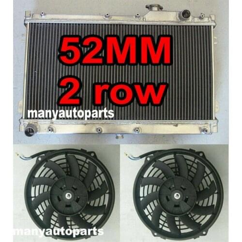 Aluminum Radiator WITH FAN FOR MAZDA MIATA MX5 MX-5 MX V 1990-1997 91 92 MT