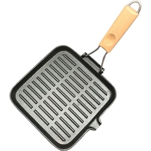Non-Stick Grill Plate Pan Folded Fry Frying Griddle BBQ Egg Kitchen Cookware