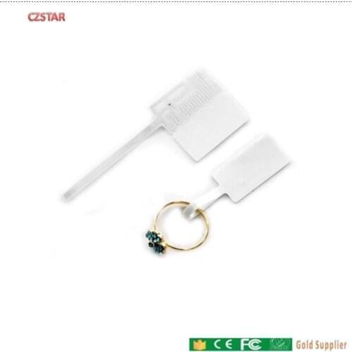 Anti-theft uhf rfid jewelry tag paper adhesive store security management alien h3 chip 860-960mhz uhf tag can Custom printed