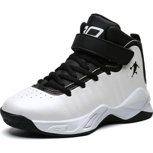 Boys Brand Leather Basketball Shoes Kids Sneakers Thick Sole Non-slip Children Sports Shoes Child Boy Basket Trainer Shoes Girls