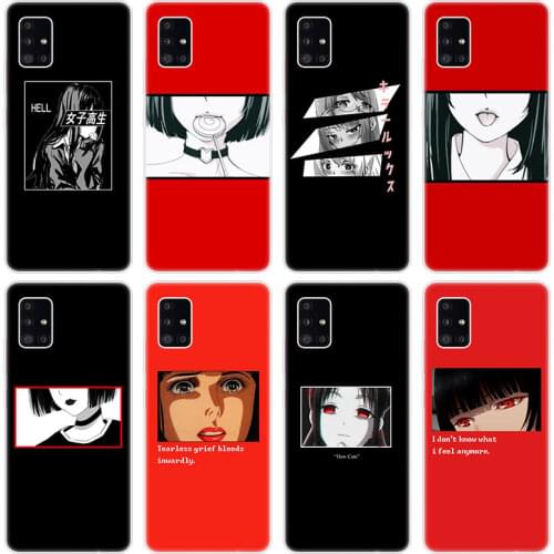 Sad Japanese Anime Aesthetic Soft Case for Samsung Galaxy A12 A02 A03S A21S A22 A32 A52 A72 A82 S21 Plus FE Ultra M02S M12 Cover