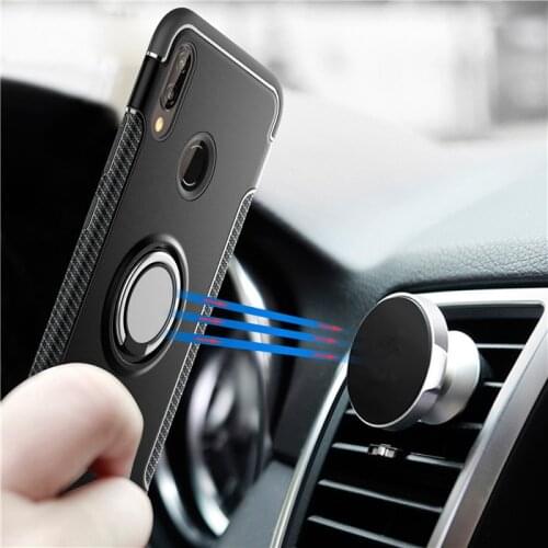 For Huawei P20 Lite P 20 case Hybrid Armor Magnet Car Holder Ring for Mate 20 Lite 10 Pro Honor 8X Max Nova 3 3i P Smart plus