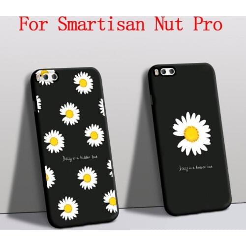For Smartisan Nut pro Case Silicone Protector Daisy Flowers OD105 103 Mobile Phone Cover For Smartisan Nut pro Cover Black Shell