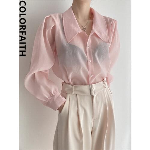 Colorfaith Black Blouses
