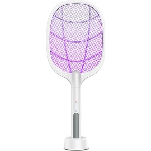Electric Mosquito Killer with UV LED Lamps 2 IN 1 Mosquito Swatter 1200mAh USB Rechargeable Fly Insect Mosquito Trap Racket
