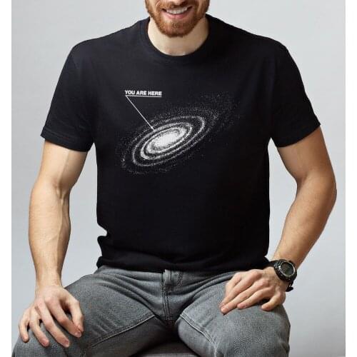 2019 New Short Sleeves Cotton Fashion T Shirt Free Shipping Galaxy Space Art Design Unisex Slim Fit Shirt Long Large Man T-Shirt