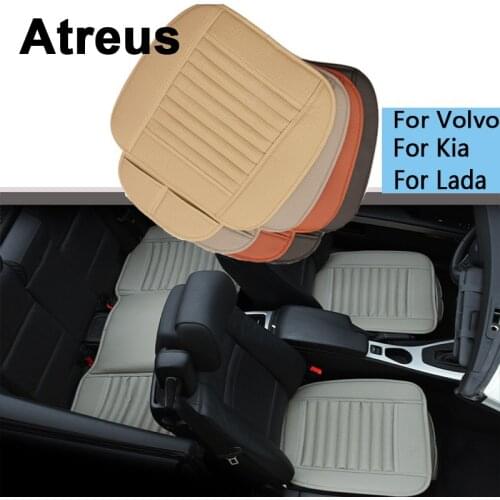 Atreus Car Styling Four Seasons Leather Cushions Seat Covers For Kia Rio K2 Ceed Volvo XC90 XC60 S90 S60 V70 Lada Accessories