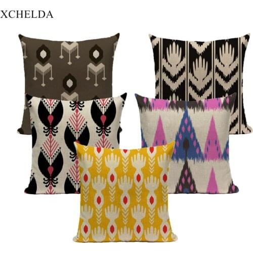 Fur Linen Cushion Cover Pillowcase Decorative Ikat Nordic Scandinavian 45*45 40*40 for Home Decor Grey Throw Pillow Case