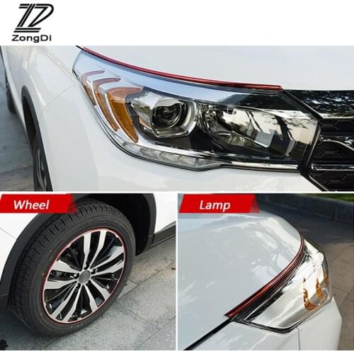 ZD Multifunction Decoration Strip Stickers For Audi A4 B6 B8 VW Passat B5 B7 Skoda Octavia A7 A5 Renault Megane 2 3 Ford Focus