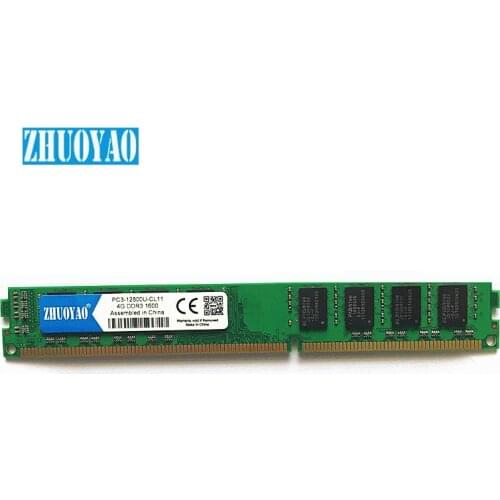 ZHUOYAO Memory RAM DDR3 4GB 1066mhz 1333mhz 1600MHZ PC3-8500 PC3-10600 PC3-12800 Desktop PC RAM Memory Memoria DIMM 4G