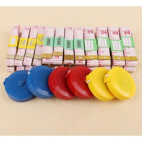 New Portable 1.5m Soft Tape Measure Pick Size Measuring Ruler 1/10/12pcs Sewing Tools Mini Retractable Ruler Sewing Measuring