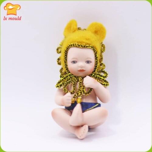 New Baby Molds Sugar Flower Craft Mold Polymer Clay Soap Mould Cake Decoration Doll