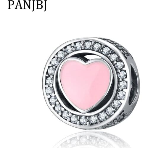 New Original Alloy Bead Wonderful Love Charm CZ Enamel Fit Bracelet Necklace DIY Women Jewelry