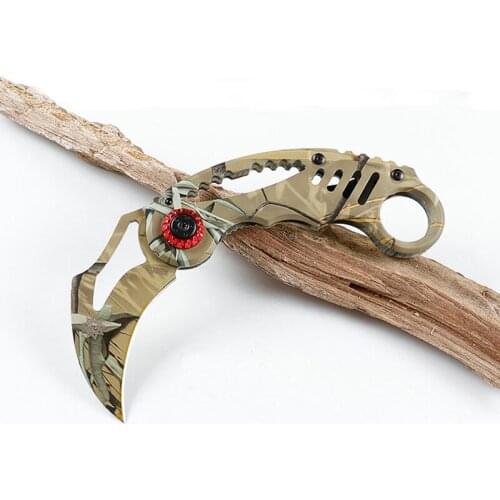 Outdoor folding knife Special camouflage decoration Mini outdoor self defense knife camping tool Free shipping Pocket knife