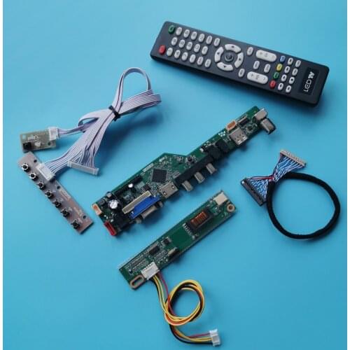 Fit LT133X1/LT133X2/LT133X6/LT133XB DIY kit 1024*768 display universal controller drive board 1-CCFL VGA USB AV 20-Pin LVDS