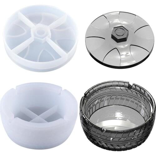 Transparent Silicone Mould Dried Flower Resin Decorative Craft DIY Tire ashtray Mold Epoxy Resin Molds For Jewelry