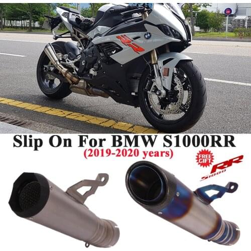 Slip On For BMW S1000RR 2019 2020 Motorcycle GP Exhaust Escape Modified Titanium Alloy Muffler Carbon Fiber DB Killer Link Pipe