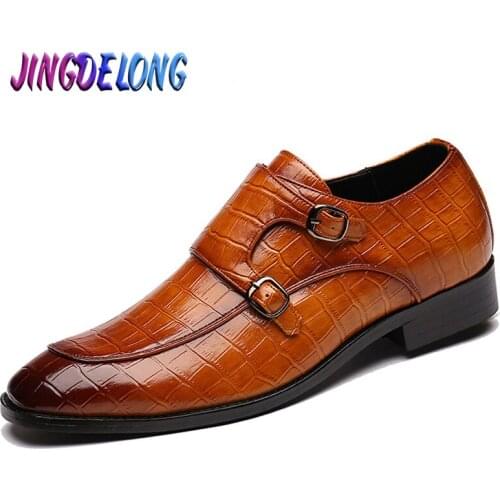 Fashion Men Formal Pointed Leather Shoes Handmade Comfortable Male Oxford Shoes Gentleman Style Business Dress Men Shoes 38-48
